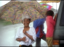 Boy Holding Umbrella