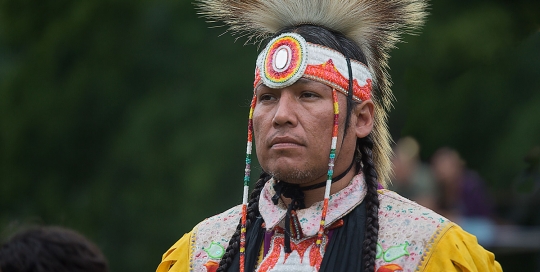 Grand Entry of Elder, Six Nations Powwow