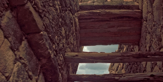 Inside Chichen Itza Observatory