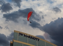 Parachute Over Miraflores section of Lima