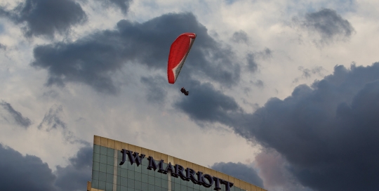 Parachute Over Miraflores section of Lima