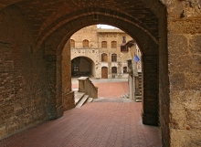 Stairs to Plaza, San Gimignano