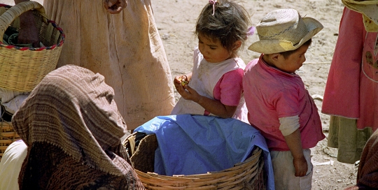 Kids in the Zachila Market, Oaxaca